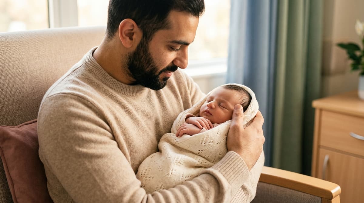 Maman tenant tendrement son nouveau-né dans ses bras à la maternité